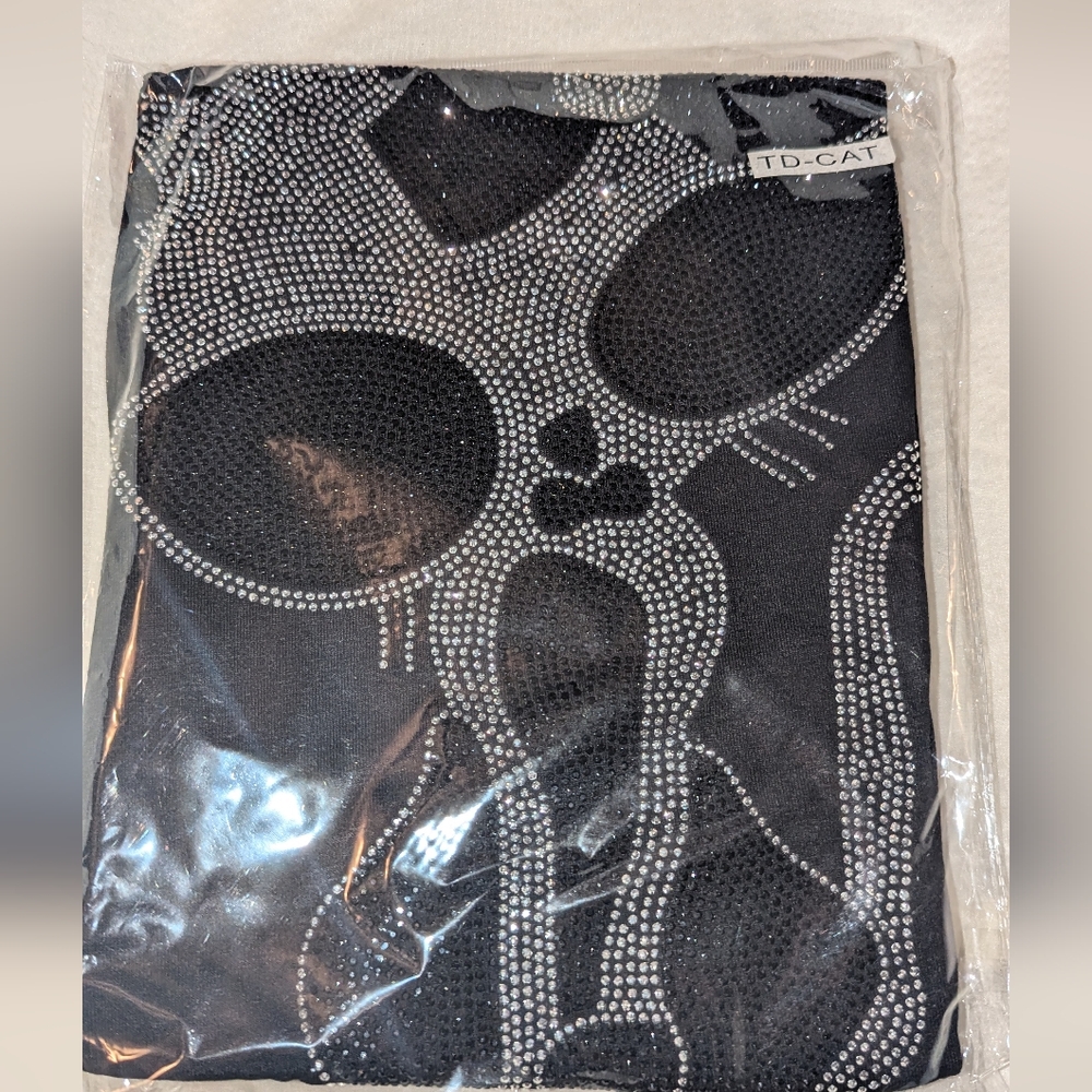 Shiny Tank Dress Midi One Size Assorted Design Embellishment Black - Picture 7 of 9